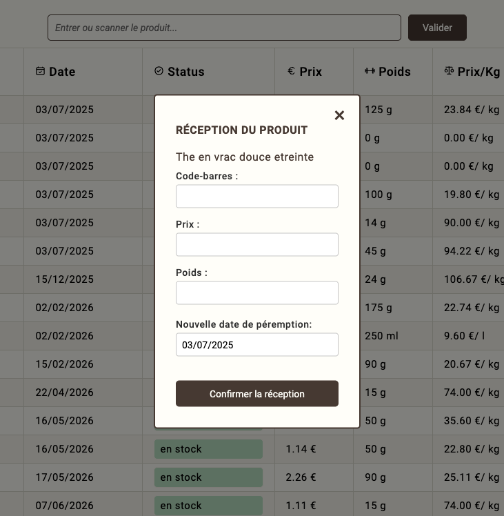 Capture de la fenêtre modale 2